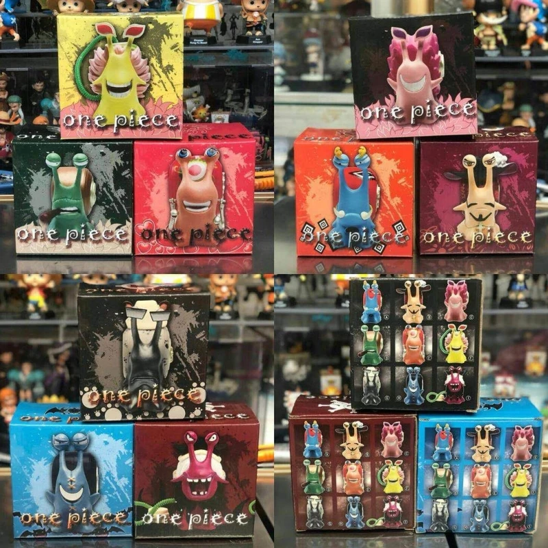 

12 шт. цельная фигурка Ace Luffy Den Mushi Law Doflamingo Telephone Snail Worm Action аниме Коллекционная модель подарок для мальчиков