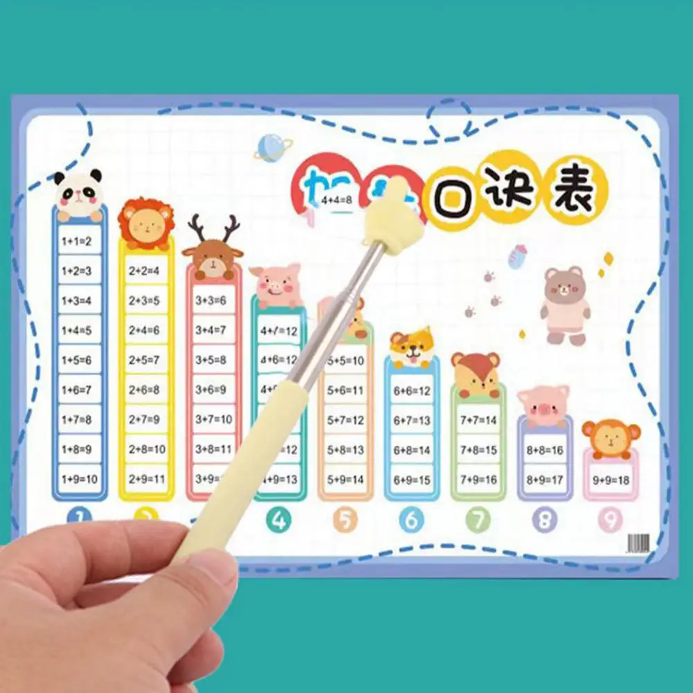

Retractable Pointer Smooth Tip Pointer Adjustable Length Stainless Steel Finger Reading Teacher Pointer with for Children's