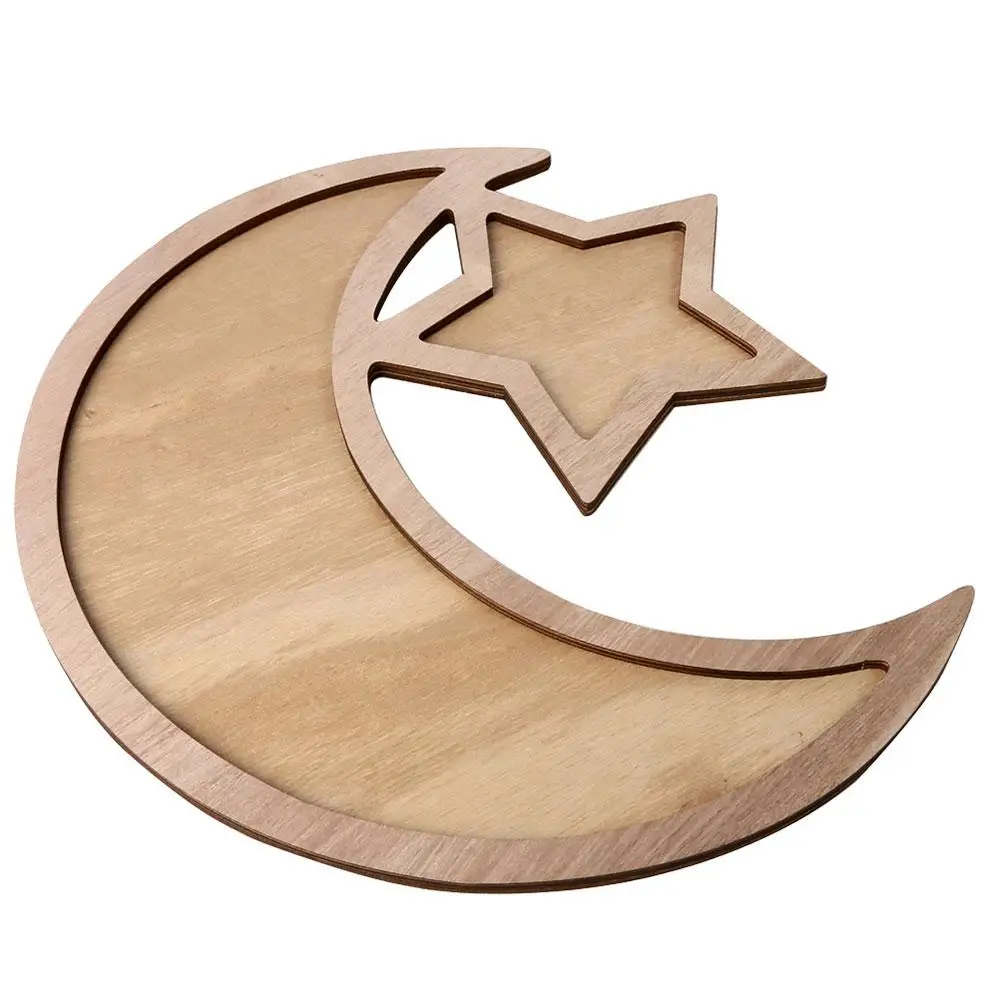 Wooden Eid Mubarak Food Tray For Home 2025 Ramadan Kareem Islamic Muslim Party Decor Eid Eid Al Adha Desk Decoration Gifts B8w2 3