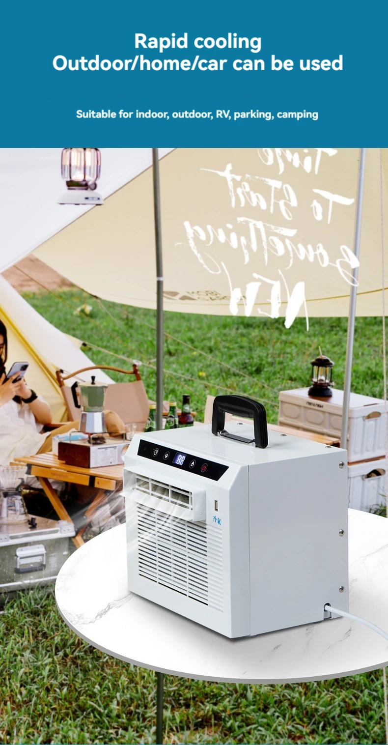 Description Picture 5 of itemCamping Air Conditioner3000BTU 110V/220V Split Mobile Air Conditioner Car Air Conditioner Free Installation Camping Tent With Wi