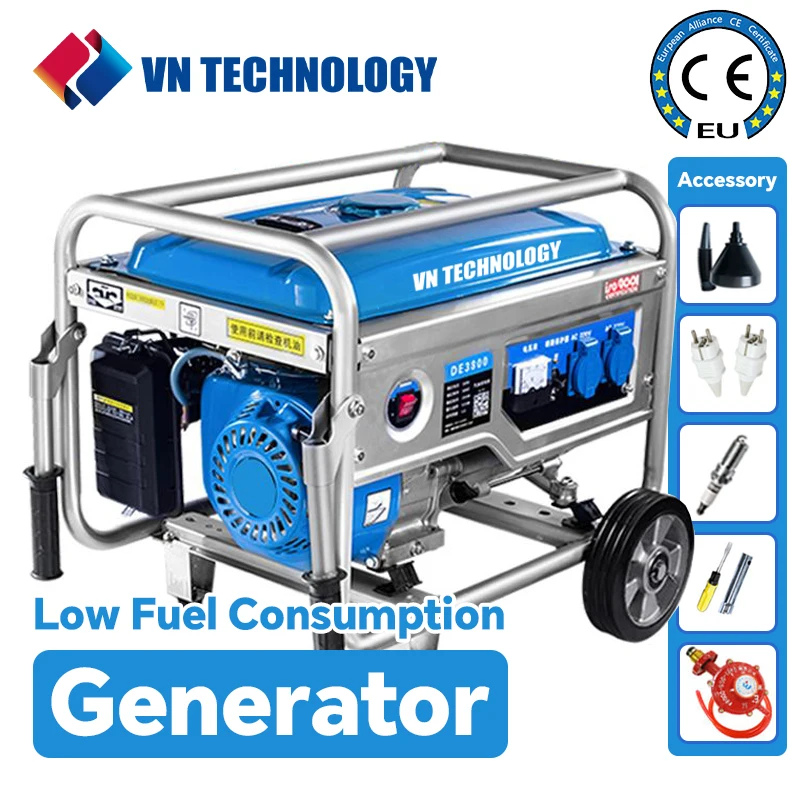 

4000W Generator, Outdoor Power Equipment Home Backup Portable Generator Hand/Electric Start, Multiple Fuels (Optional)with Gifts