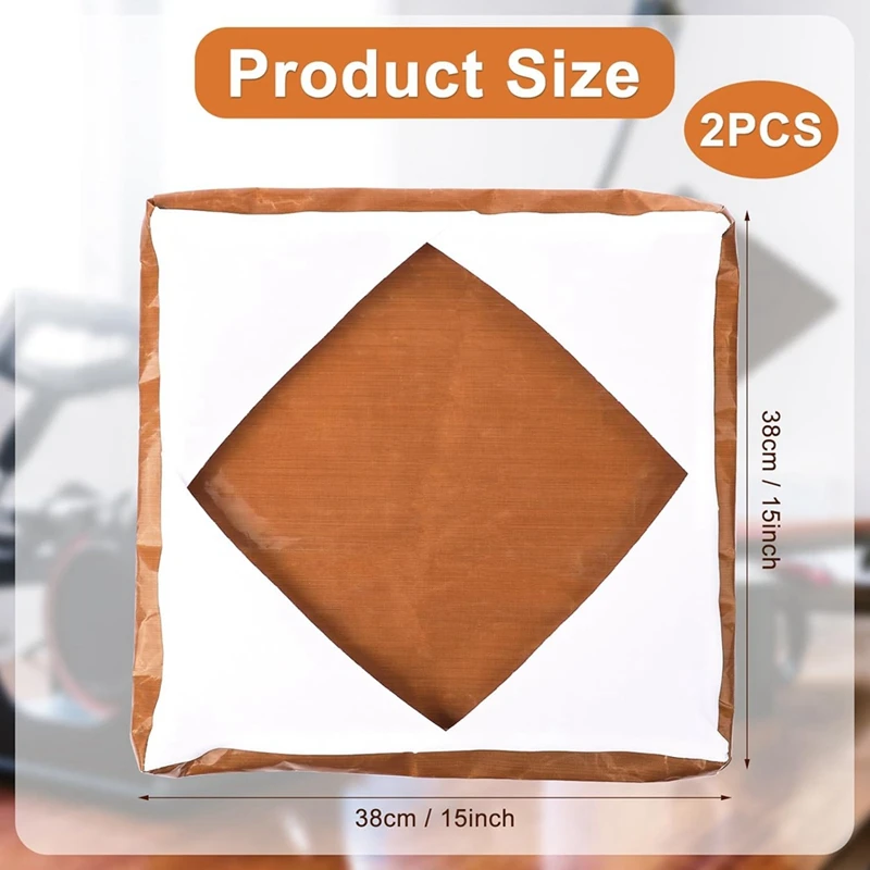 2Pcs Wrap Cover Heat Press Platen Wrap Cover 15X15 Inch Heat Resistant Reusable Press