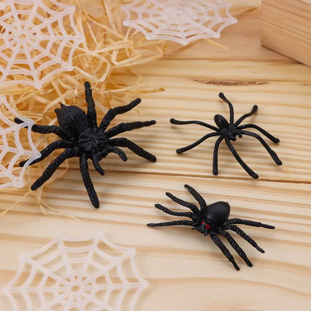 20 Teile/paket Party Supplies Spinnennetz Halloween Spukhaus Prop Streich Spielzeug Kunststoff Gefälschte Spinne Dekorative Spinnen