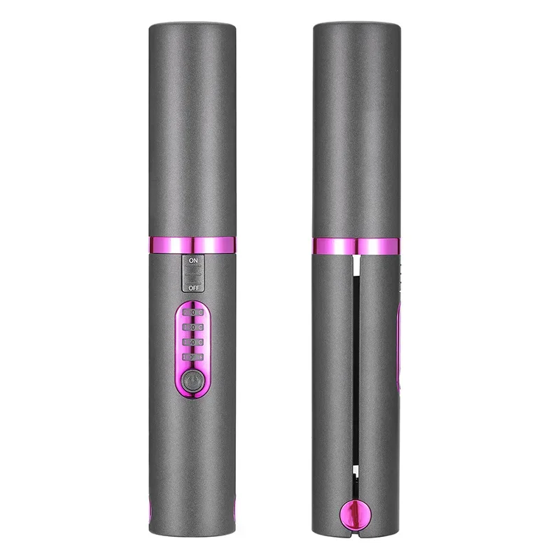 Wirless Rechargeable Portable Hair Staightener Hair Curler Negative Ions 4800mAh Ceramic Flat Iron 2 in 1 Cordless Styling