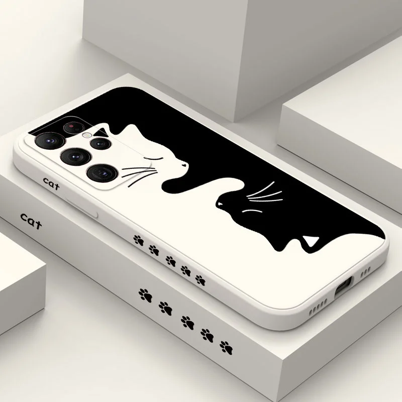 Custodia Per Telefono Hug Kitten Per Samsung Galaxy S24 S23 S22 S21 S20 Ultra Plus Fe S10 S9 S10E Note 20 Ultra 10 9 Plus Cover