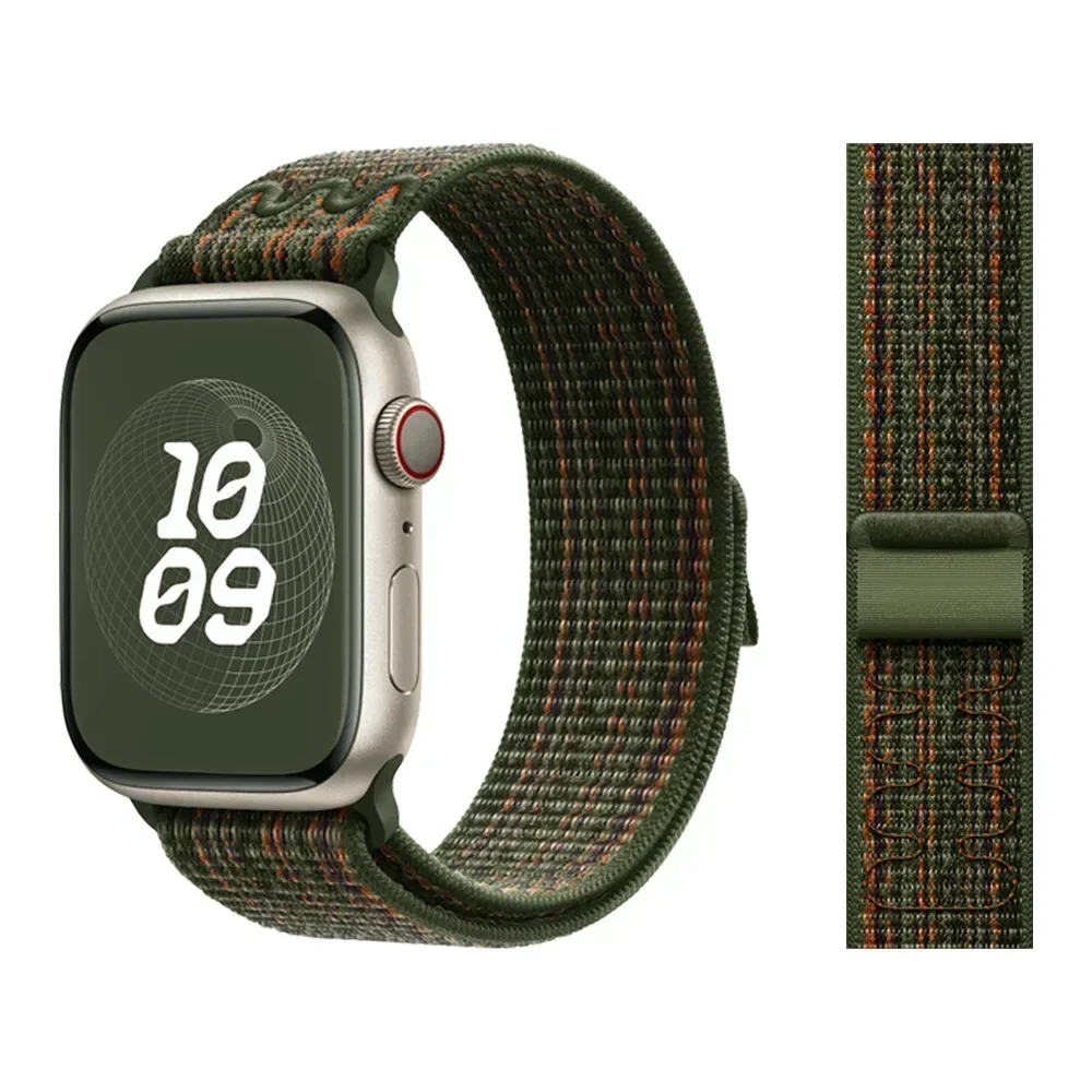 Nylonschlaufe für Apple Watch Armband 45 mm 44 mm 46 mm 40 mm 41 mm 38 mm 42 mm Correa Armband iWatch Serie 6 Se 7 8 9 10 11 ultra2-3 49 mm – Detail 24