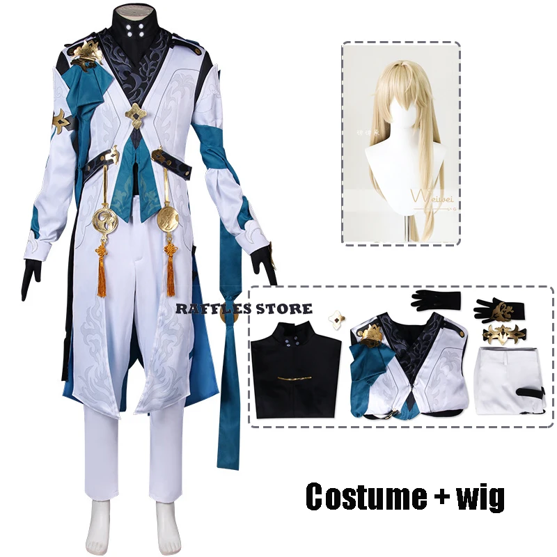 

Game Honkai Star Rail Luocha Cosplay Costume Wig Luo cha Chinese Men Cosplay Suit Halloween Carnival Party Suit XS-XXL