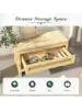 Apicizon Rattan Shoe Storage Bench Whith Cushion Thickened Wood Entryway Bench with Storage Drawer Farmhouse Shoe Rack B 5