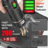 200W Cordless Plastic Welder Gun Plastic Welding Kit 400/1200PCS Hot Stapler USB Rechargeable Bumper Repair Kit for Most Plastic 5