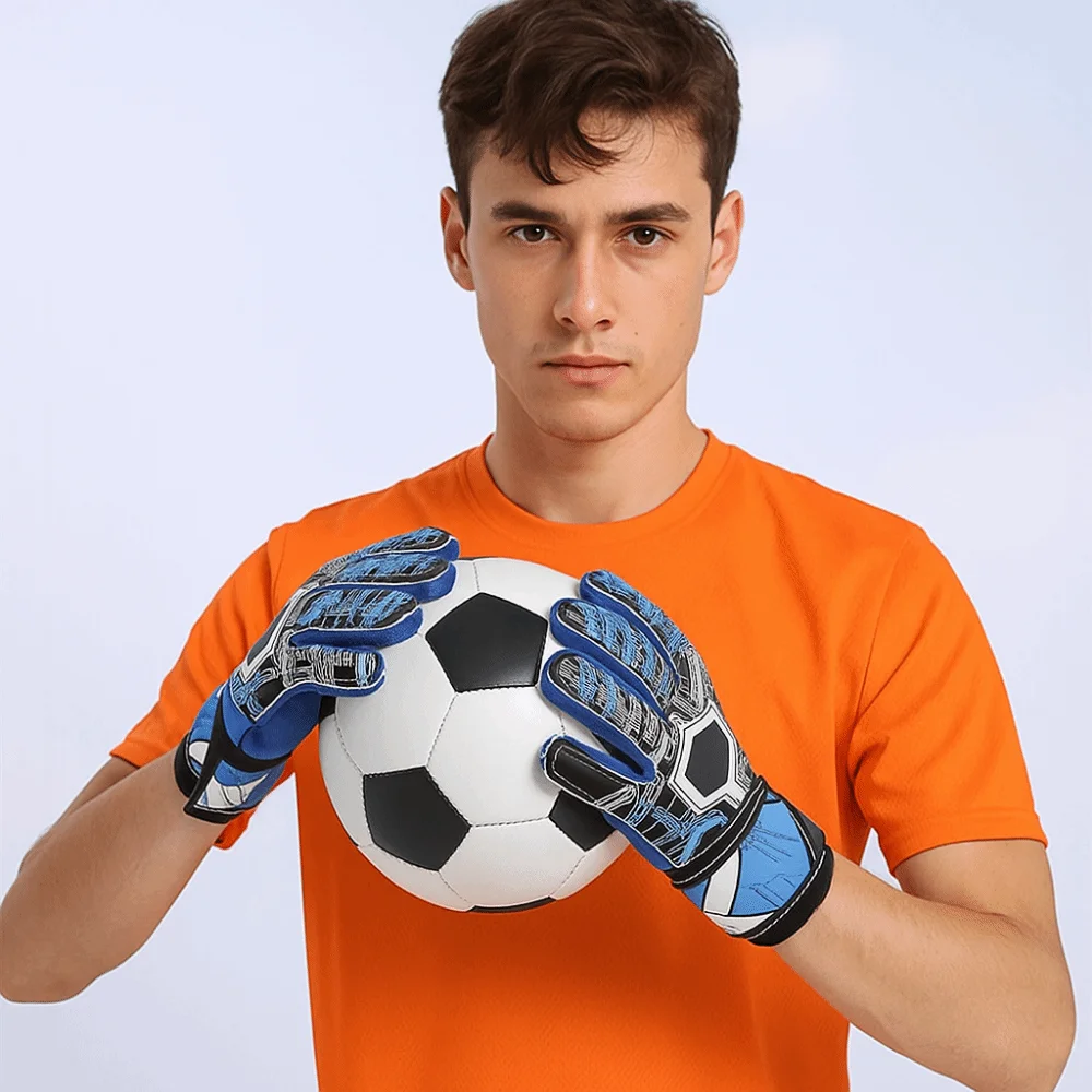 Finger Protection Goalkeeper Gloves Wear-Resistant Non-Slip Latex Soccer Gloves Thickened Handguard Sports Gloves Outdoor
