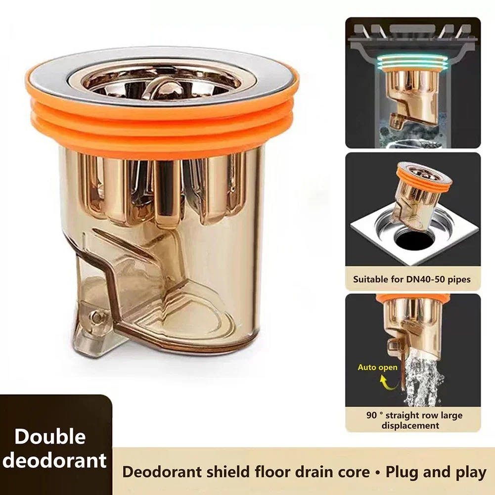 Floor Drain Core 1Pcs For DN40 50MM Pipes Way Valve Shower Drainer Anti Odor Cover Sewer Strainer Plug Tools floor drain core
