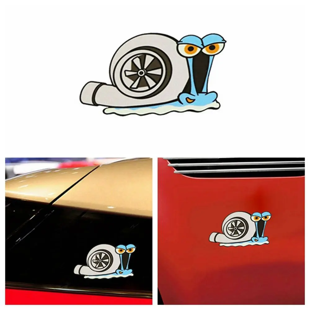 

12CM*8CM Bumper Window Waterproof Reflective Car Sticker Trunk Decal Turbo Snail Auto Decor