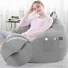 New Bean Bag Chair Sofa Cover Soft Comfortable Sofa Chair Protection Cover with Storage Bag without Filler Furniture Accessories 3