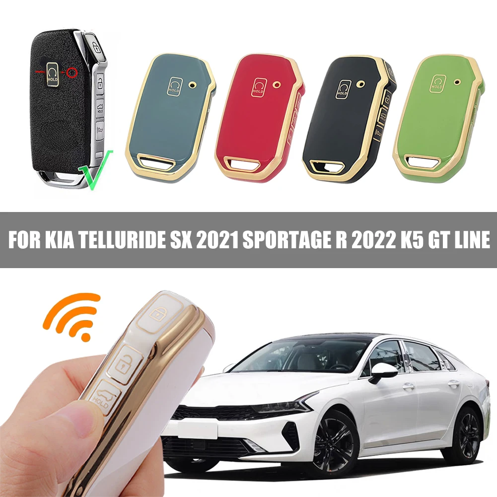 Coque De Clé Kia En Alliage Et Cuir - Compatible Sportage, Ceed, Niro, Xceed, Etc. (3/4 Boutons) - Marron - 3