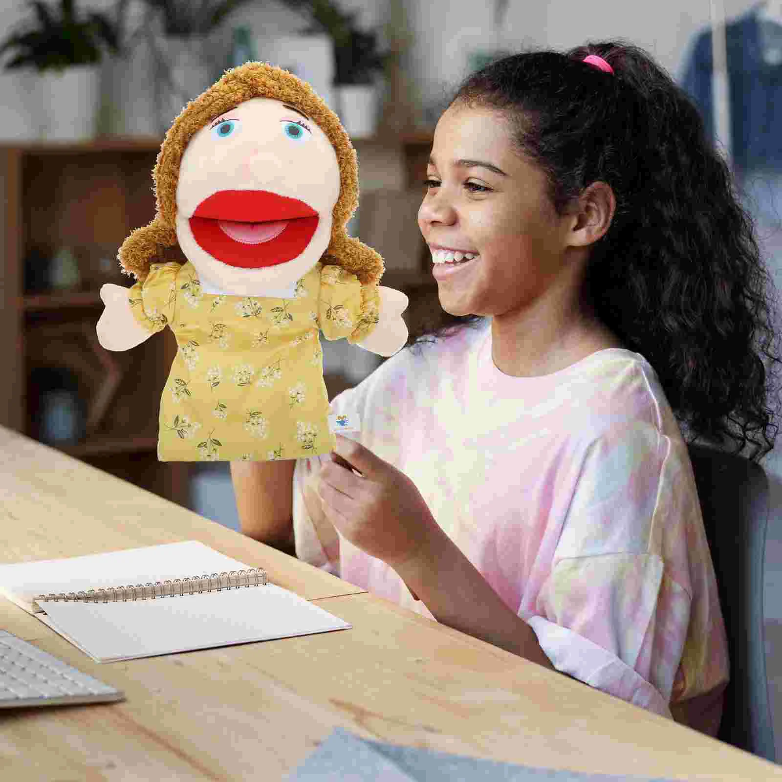 

Kids Hand Puppet Toy Role Play Family Open Mouth Glove Hand Puppet Toys Mom Ventriloquist Tell Story Puppet Role Play Handdoll