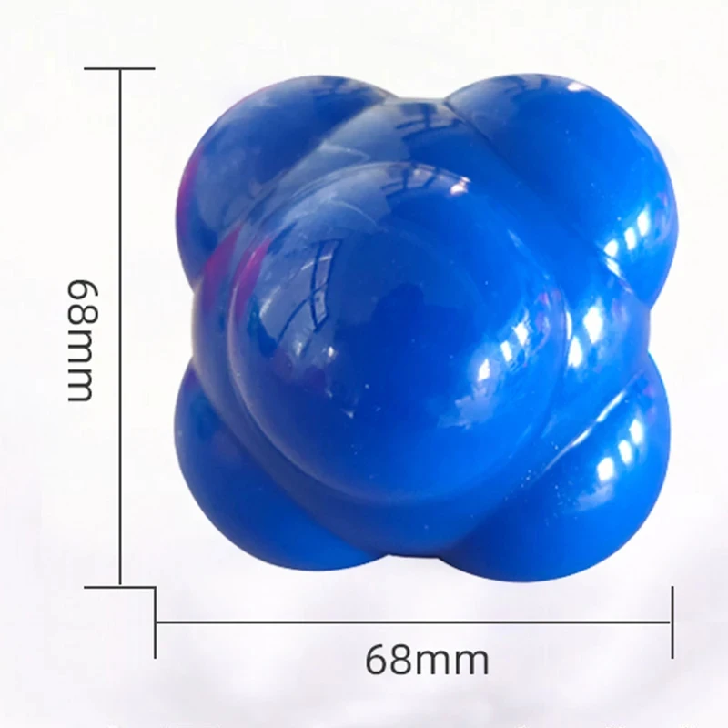 68mm Hexagonal Reaction Ball Silicone Agility Coordination Reflex Exercise Fitness Training Ball Suitable For Children And Adult agility training ball,fitness ball