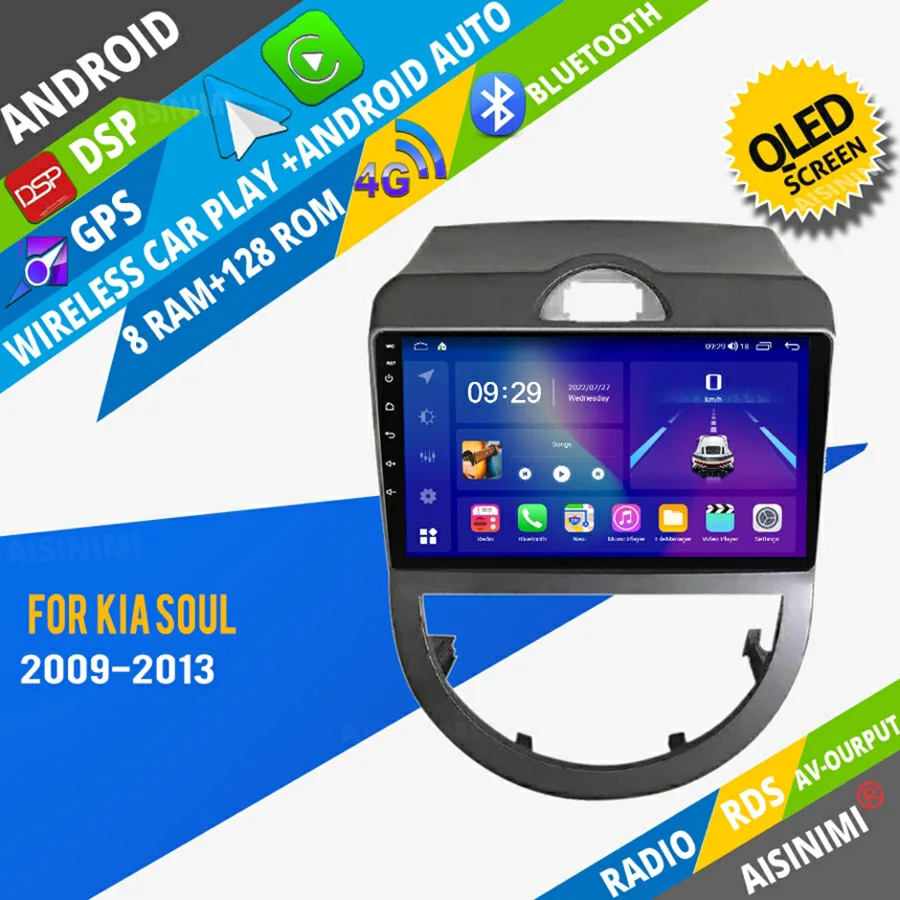 

AISINIMI автомобильный dvd-плеер на основе Android навигация для KIA Soul 2009-2013 автомобильное радио, автомобильное аудио, Gps, мультимедийный стерео монитор