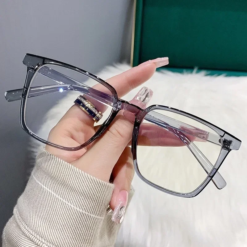 Luxury Women's Square Myopia Glasses High Definition Minus Eyeglasses Diopter Unisex Anti-blue Light Prescription Near Sight 2