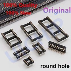 10PCS Premium Round Hole IC Sockets for Various DIP Configurations (DIP16)