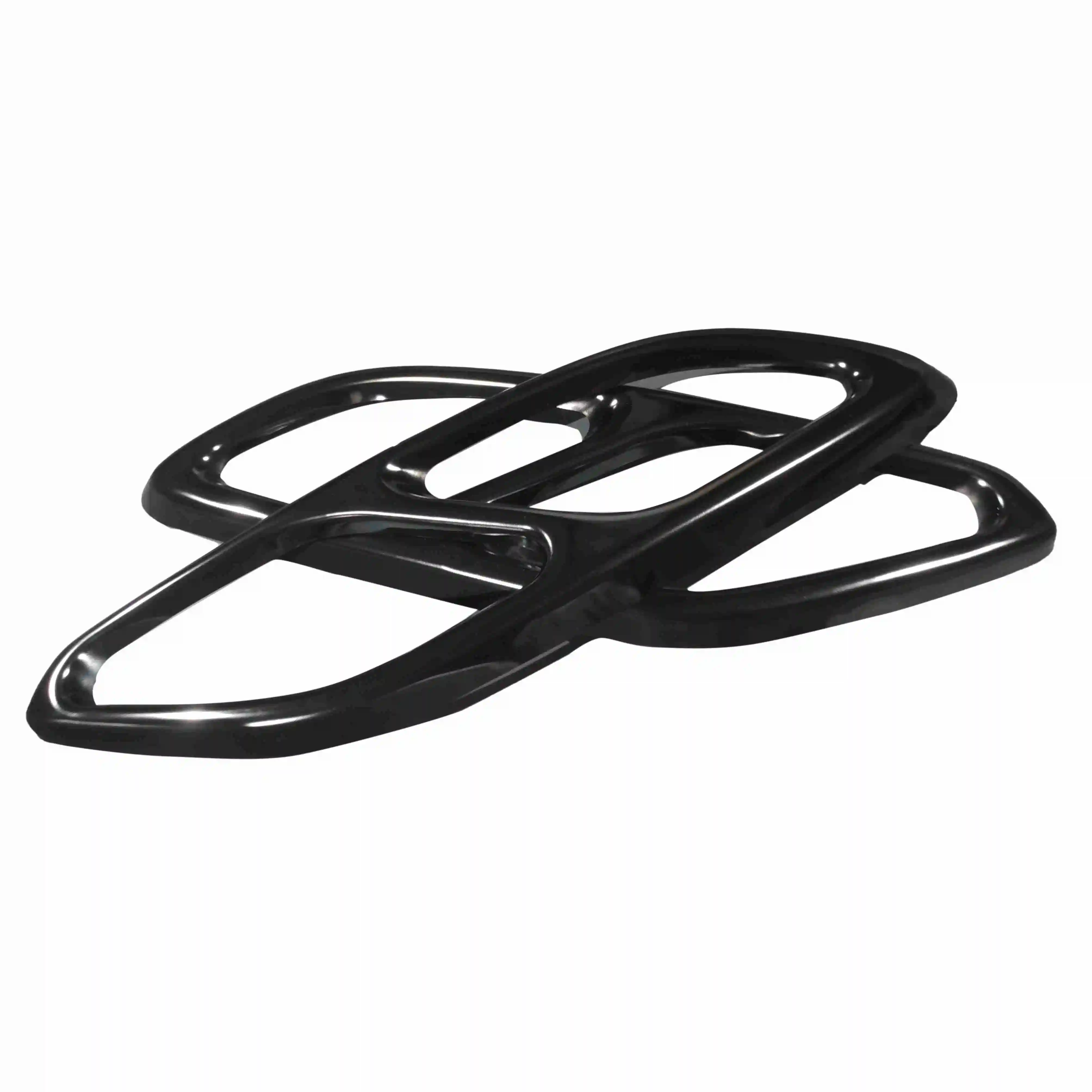 2Pcs Stainless Steel Tail Throat Exhaust Pipe Muffler Tip Cover Trim Black for Mercedes Benz CLA Class C118 -