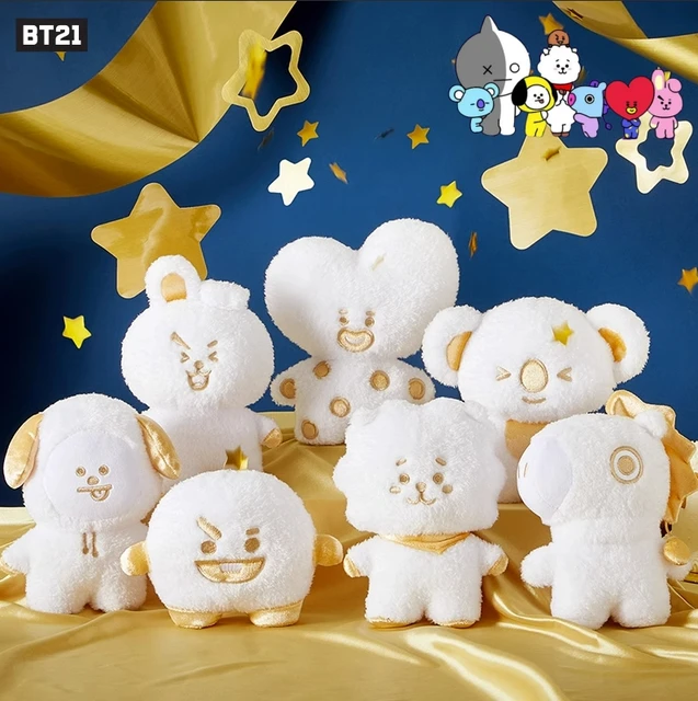 Line Friends Bt21 Kawaii Plush Toys Anime Tata Mang Koya Rj Shooky Chewy  Chewy Chimmy Series Creative Large Magnet Doll Gifts - AliExpress