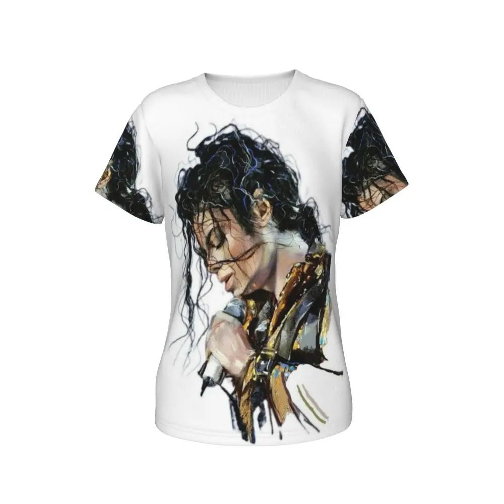 Michael Jackson Musicians Singers Dancers T-Shirt Women Short Sleeve T Shirts O-Neck Streetwear Cotton Summer Tees Streetwear