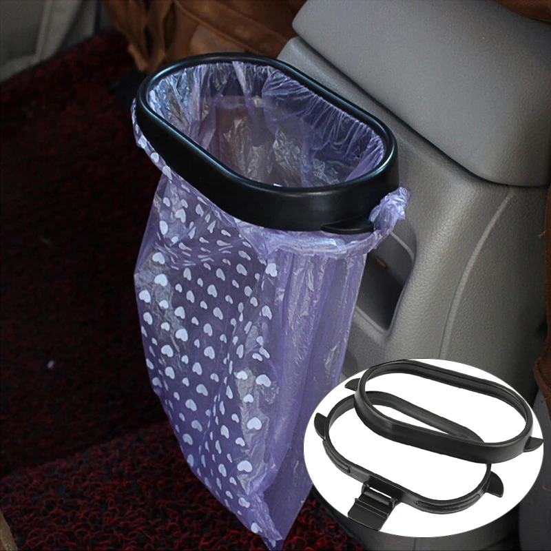 Car Rubbish Bag Holder Hanging Bin Frame Multi-functional Foldable Car Interior Accessories