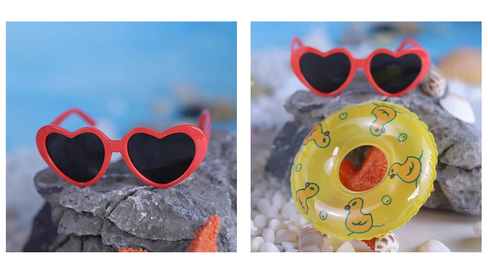 Neo Blythe Doll Bikini with Robe, Hat, Glasses & Swimming Ring 8