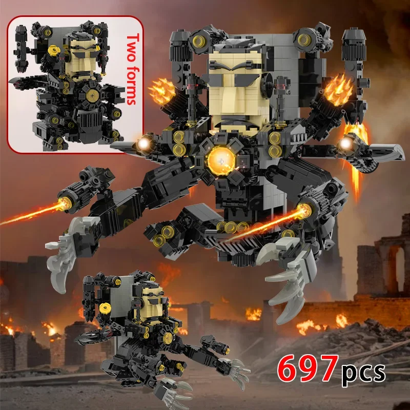 Hot Skibidi Toilet Building Blocks Titan Speakerman Upgrade 5.0 Drillman Clockman Bricks Construction Toys for Kid Adult Gift 3