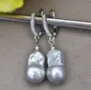 MTC·STAR  Z13240 Set Gray Baroque Keshi Reborn Pearl Necklace Bracelet Earring Custom Jewelry 6