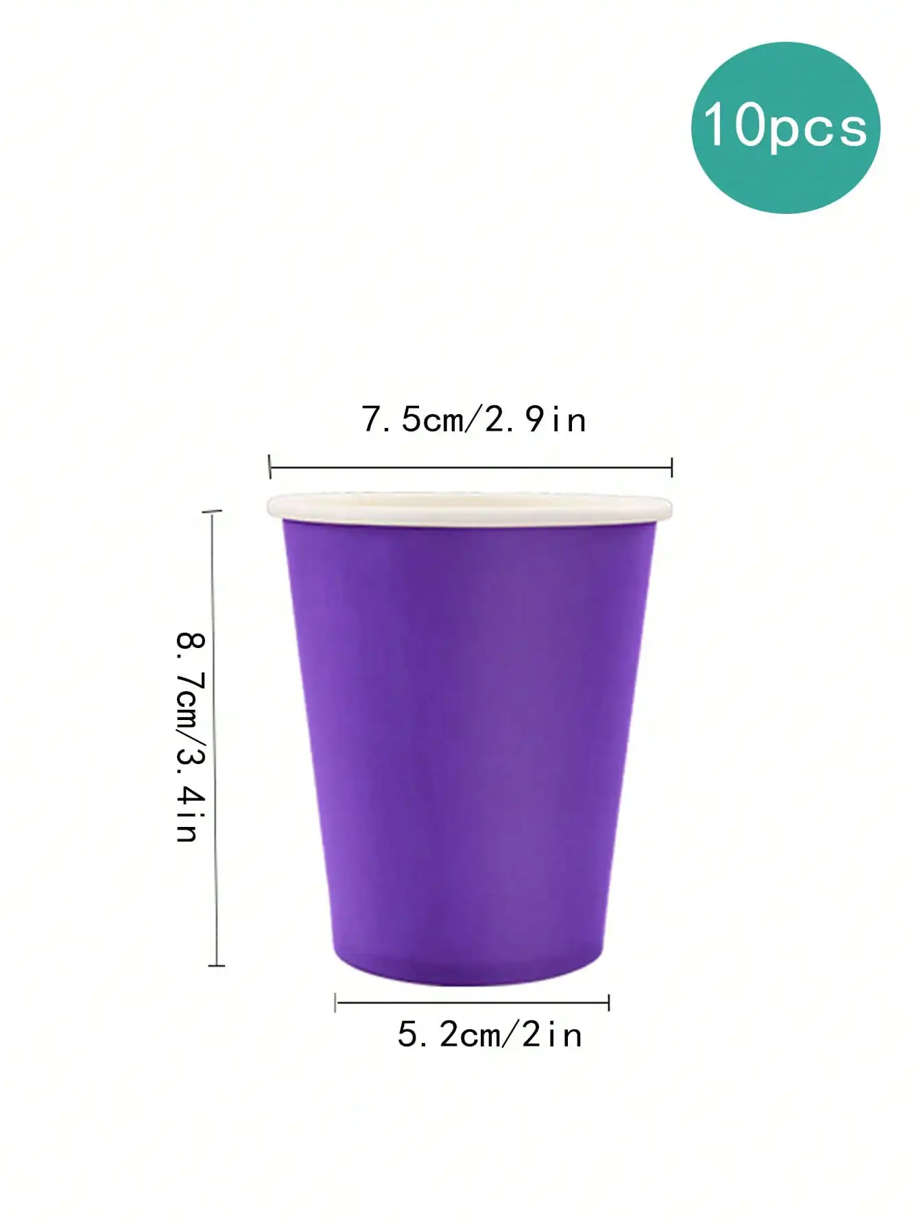 10 Stück Einweg-Partybecher aus Papier, Trinkbecher für Partys, Familienfeiern, Heimwerken und Festivals, in mehreren Farben erhältlich – Detail 17