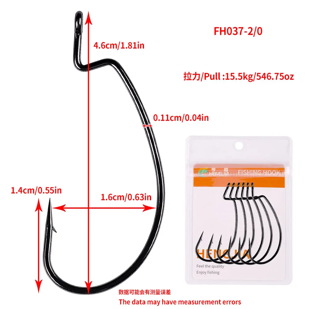 Description Picture 4 of item6pcs/lot Fishing Soft Worm Hooks High Carbon Steel Wide Super Lock Fishhooks Lure Softjerk Hooks Fishing Tackle 1# 2# 3# 4# 3/0