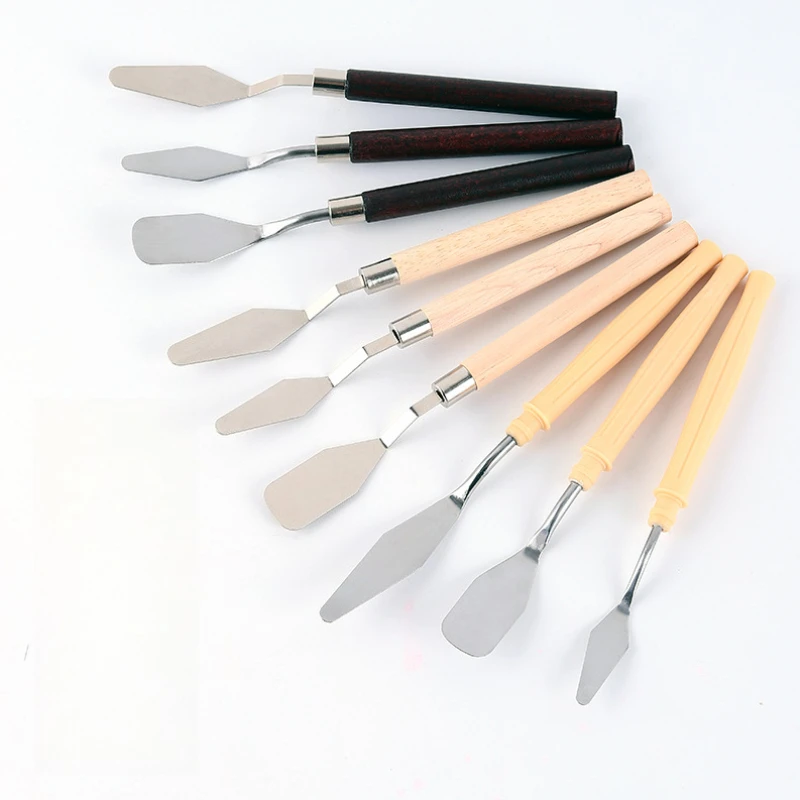 1set Stainless Steel Buttercream Spatula Cake Creamer Pastry Tools Oil Painting Tinting Spatula Kitchen Accessories 1