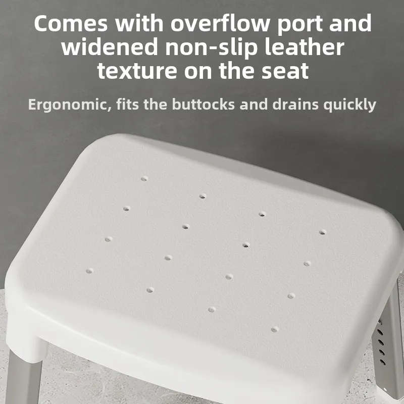Japanese Non-slip Elderly Bathroom Armchair, Bath Shower Stools, Non-punching Safe Space Aluminum Pregnant Women Bathroom Chairs