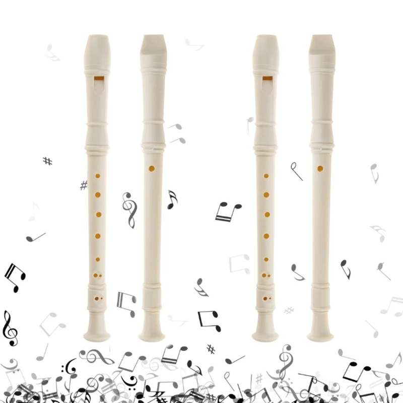Soprano Recorder C Key 6 Hole 8 Hole Recorder Professional German Style Treble Flute Cleaning Rod and Carrying Bag Y1QE