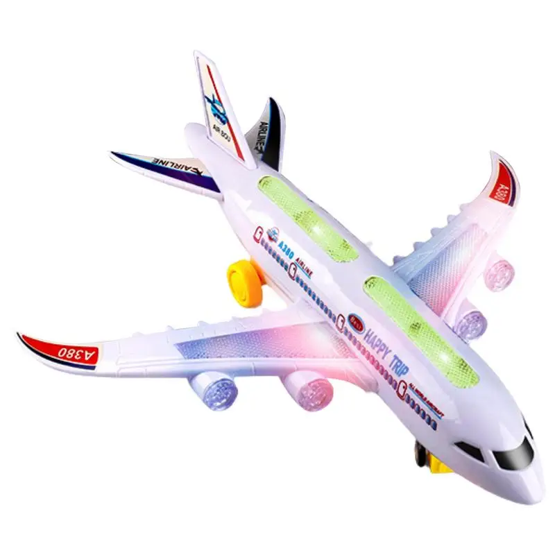 

Plane Toy With Light And Sound Kids Aircraft LED Lights Music Plane Toys For Kids DIY Assembled Airplane Model Electric Toy Boys