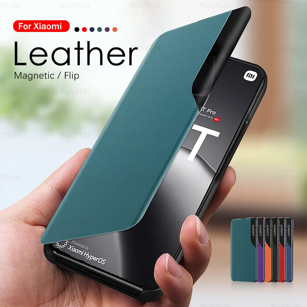 Premium Smart Magnetic Leather Flip Case - Shockproof Book Stand Phone Cover