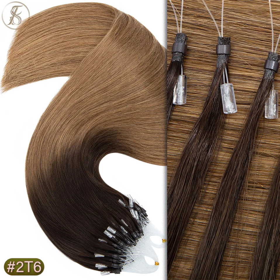 TESS 20-Zoll-Micro-Loop-Haarverlängerungen, dickes Echthaar, Micro Link, 1 g/Strang, Mikroring, 50 Stück, gerade, natürliche Haarverlängerungen – Detail 24