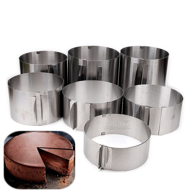 Round Baking Pan Versatile Stainless Steel Cake Ring Adjustable 6-12 Inch  Baking Mold for Cakes Reusable Food Grade Baking Tool - AliExpress