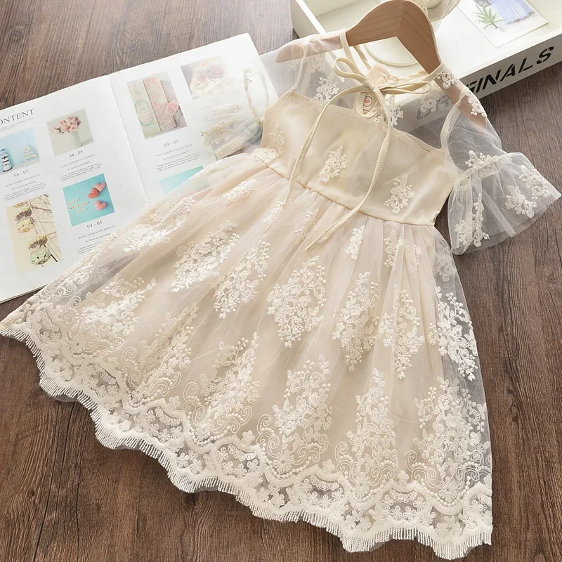 Melario Girls Dresses Sweet Princess Dress Baby Kids Girls Clothing Wedding Party Dresses Children Clothing Pink Applique girls dress kids clothes