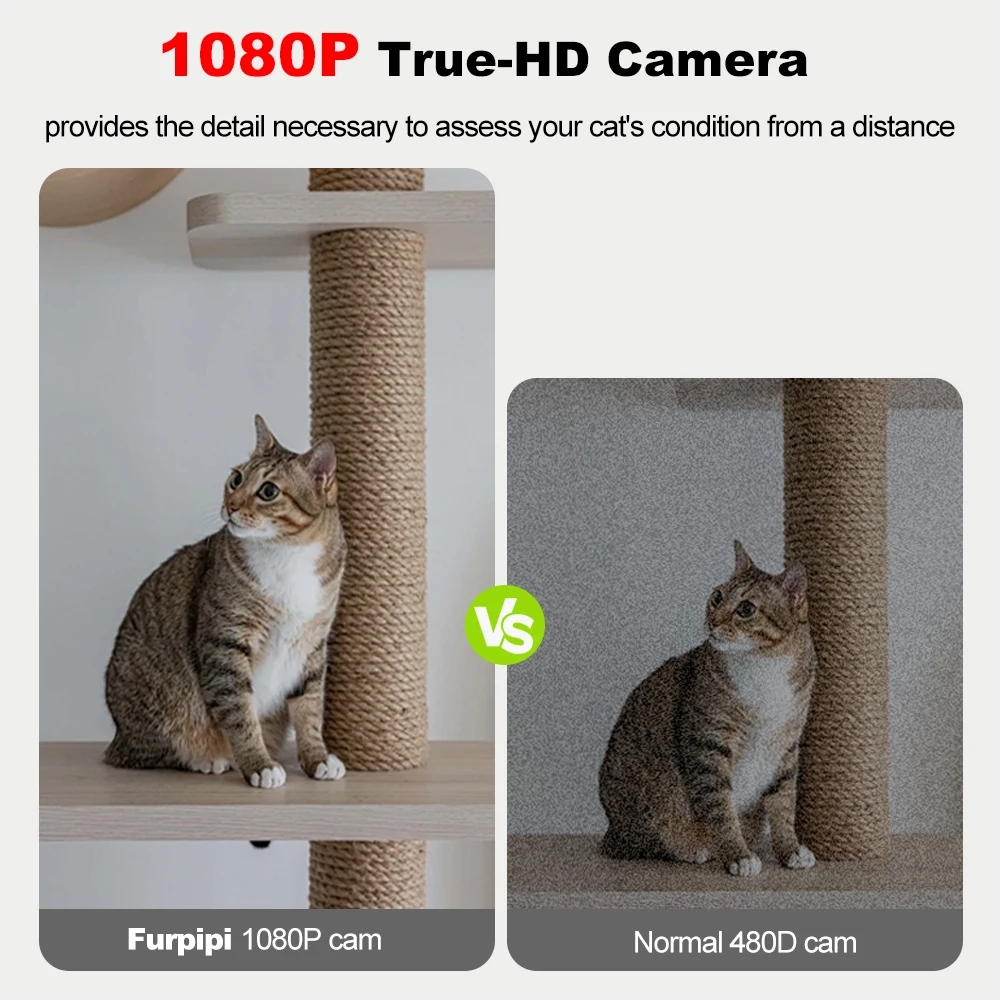 Automatic Feeder for Cats Dogs with Camera HD 4L/8L Furpipi HD 1080P 2.4G/5GWiFi Time Setting Feeder for Pets Dogs Cats Bowls 3