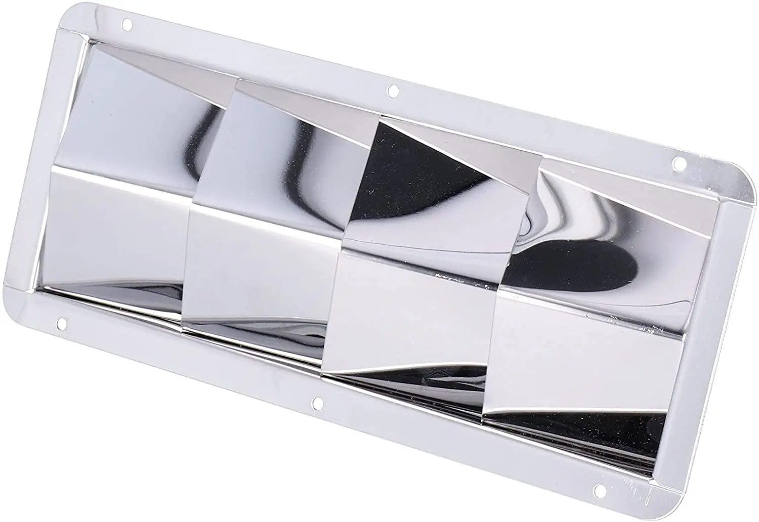 【Stainless Steel】4-Slot Marine Louver Vent Grille Square Cover for Boat Shutter Ventilation