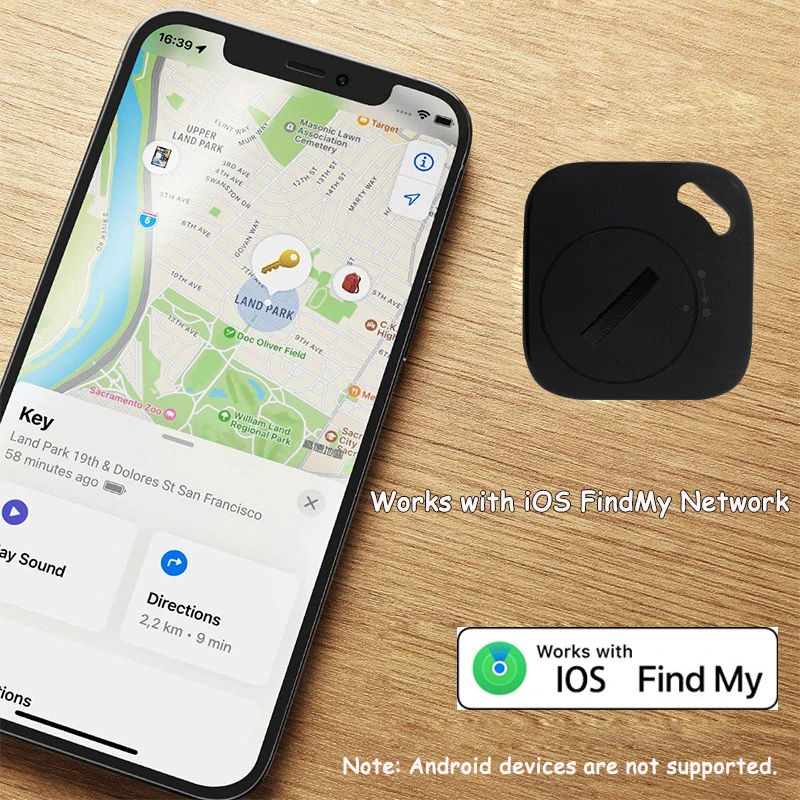 Smart Bluetooth GPS Tracker Works with Find My APP Anti Lose Reminder Device for iOS Replacement Locator MFI Rated gps tracker bluetooth tracker