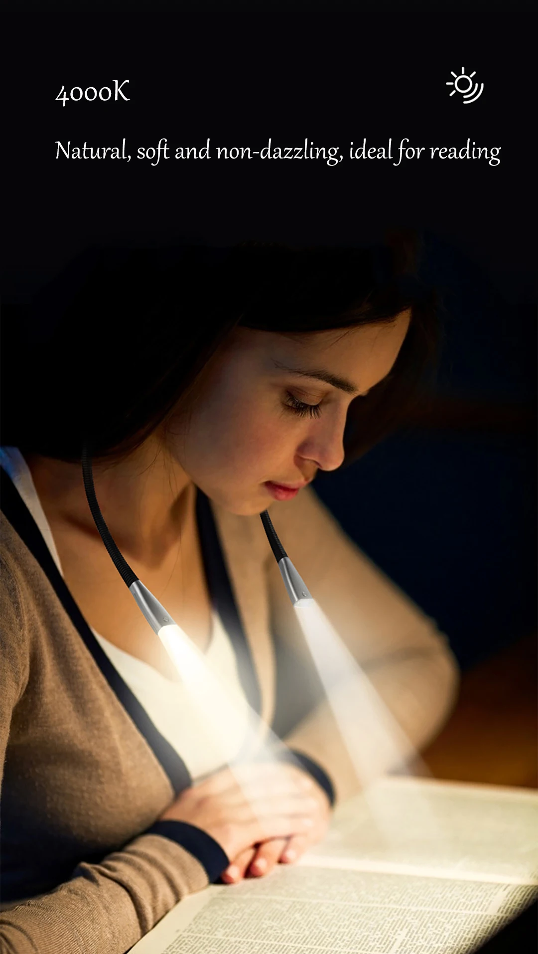 Lâmpada de Leitura do Livro da Luz do Pescoço do Diodo Emissor de Luz Perfeito para a Noite Corre o Acampamento Cores Braços Dobráveis Recarregável Duradouro Que Etc. 3 2500mah 3 Online shopping