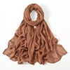 108043-1c58b7.jpg Nouveau Hijabs musulmans pour femmes écharpe mince châles unis Femme Musulman doux Viscose rayonne foulard islamique Turban bandeau 190x85 cm