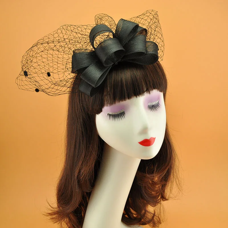 

Retro Mask Face Cover Bow Net Veil Headdress Hair Clip Ornament Veil Bridal Dress Hair Accessories Korea Japan