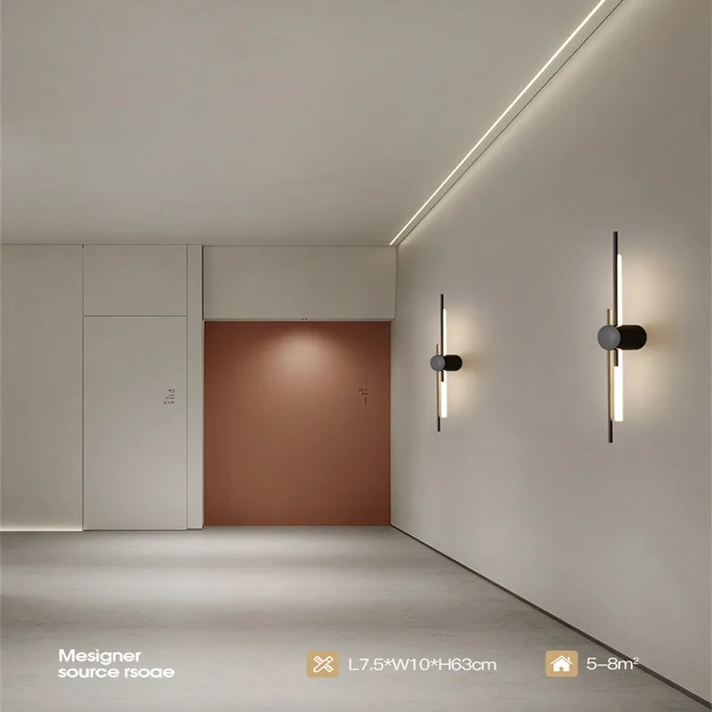 LED Wall Lamp All Copper 3 Color Dimming LED Wall Lamp 85~265V Remote Control APP Dimmable For Indoor Lighting Decoration