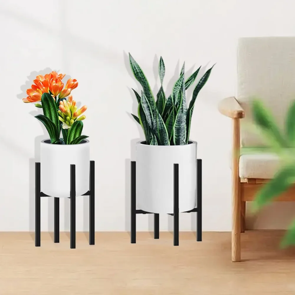 Heavy Plant Stand Four-legged Plant Stand Corner Adjustable Metal Shelves for Flower Pot Outdoor Garden Patio Furniture