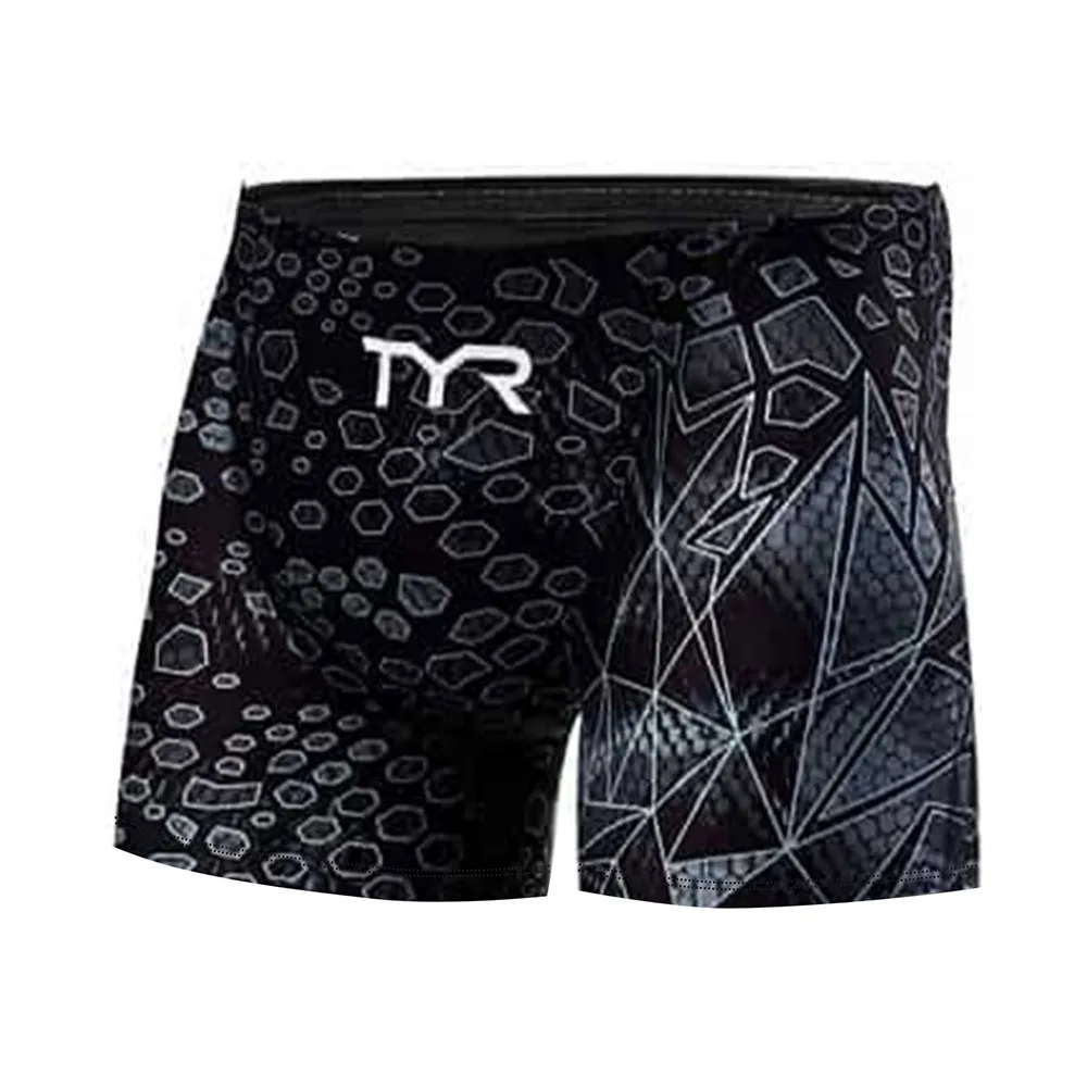 New Summer Men's Swim Jammer Endurance Athletic Training Swimsuit Beach Swimming Trunks Swimwear Jammers Tight Surf Shorts