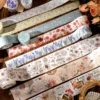 TIANZI 30mm/50mm*2m Vintage Plant Masking Washi Tape Flowers Sticker Aesthetics Diy Scrapbooking Sticker School Supplies 2